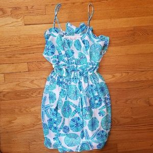 Lilly Pulitzer Blue White Floral Dress